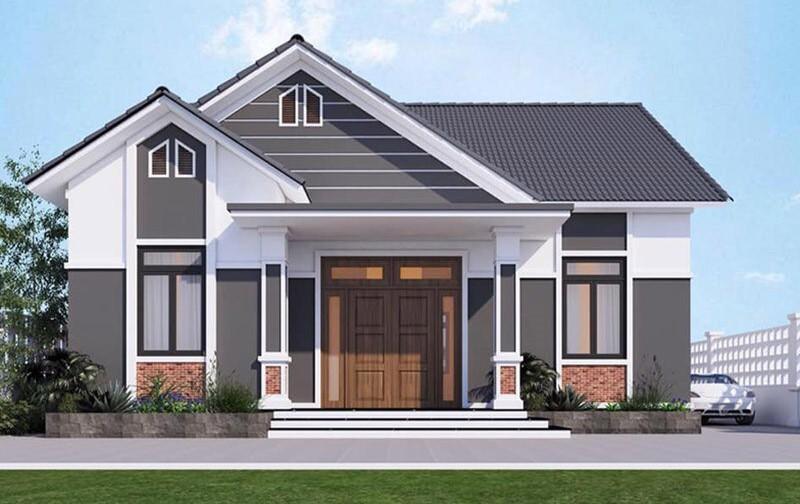 Mẫu nhà mái Thái cấp 4 đơn giản, đầy đủ tiện nghi