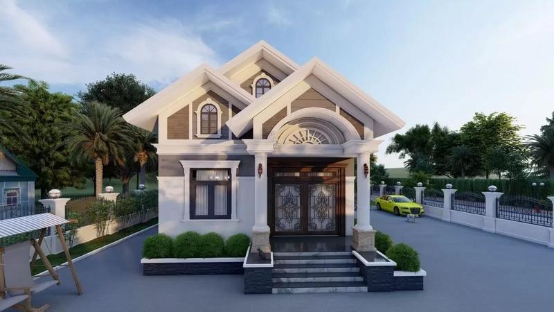 Mẫu nhà mái Thái cấp 4 đẹp, đơn giản với diện tích 5x20