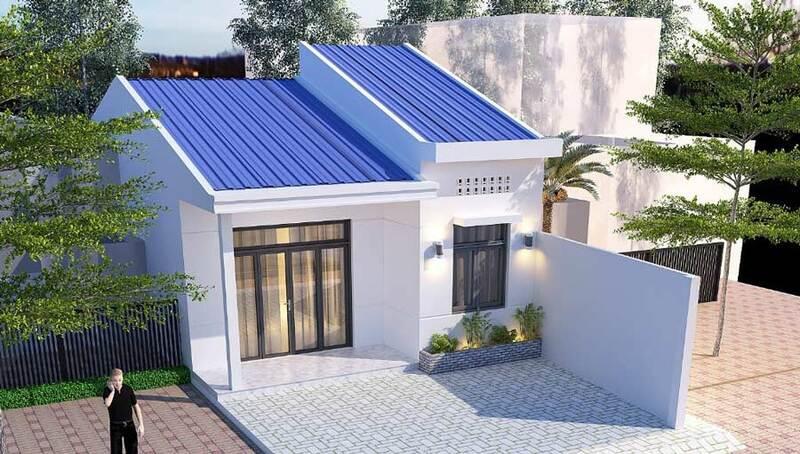 Mẫu nhà ống cấp 4 mái tôn 1 tầng đẹp, thoáng đãng, tiết kiệm chi phí xây dựng