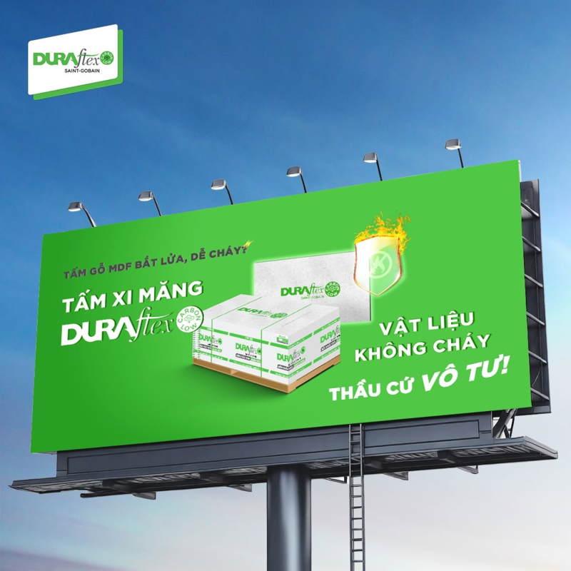 Tấm cemboard 12mm DURAflex có khả năng chống cháy vượt trội