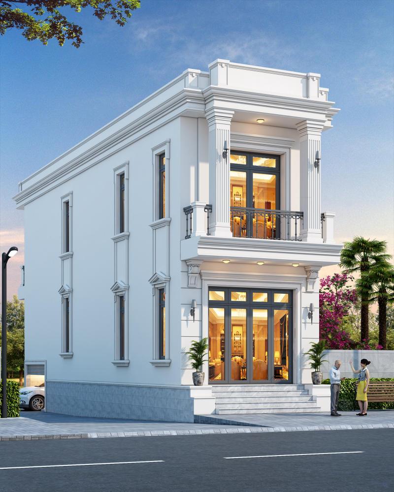 Mẫu nhà 2 tầng phong cách tân cổ điển có chi phí cao hơn mẫu nhà hiện đại thông thường