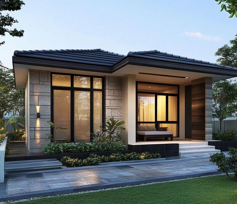 Mẫu nhà cấp 4 giá 500 triệu mái Nhật đẹp, kiểu dáng ấn tượng