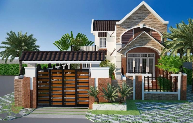 Mẫu nhà cấp 4 mái Thái 8x12m có gác lửng hiện đại, tối ưu không gian sống