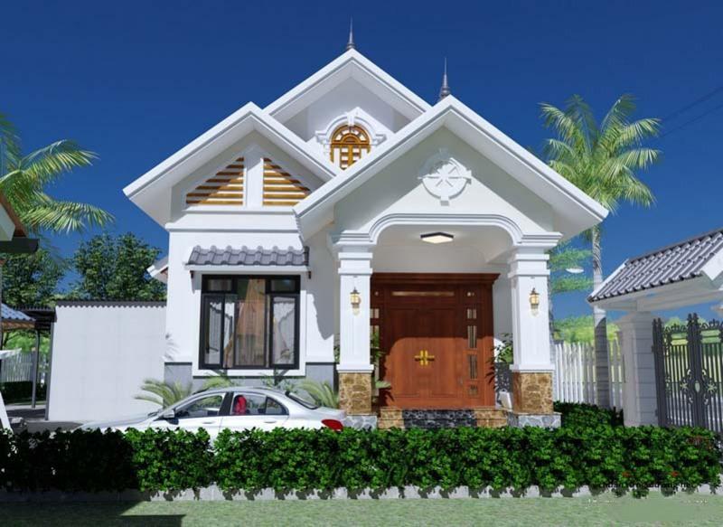 Mẫu nhà cấp 4 mái Thái 8x12m có sân vườn đậm chất miền quê hiện đại 