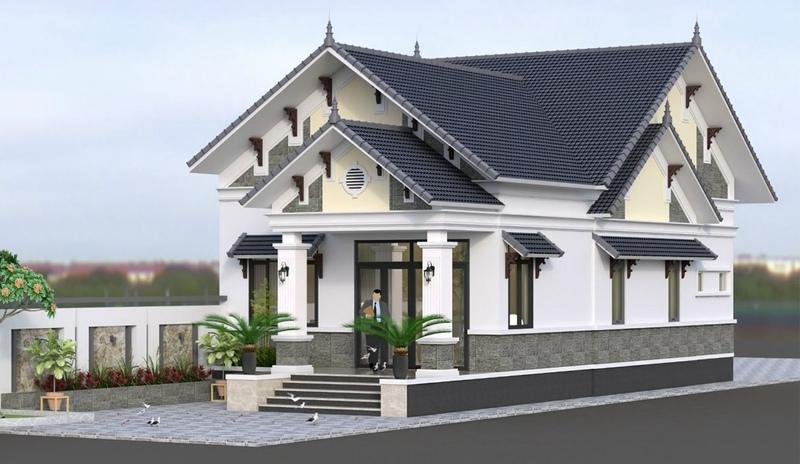 Mẫu nhà cấp 4 mái Thái 8x12m đơn giản nhưng vẫn sang trọng