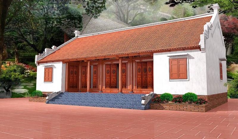 Mẫu nhà gỗ cấp 4 đẹp 3 gian 2 chái toát lên vẻ mộc mạc gần gũi