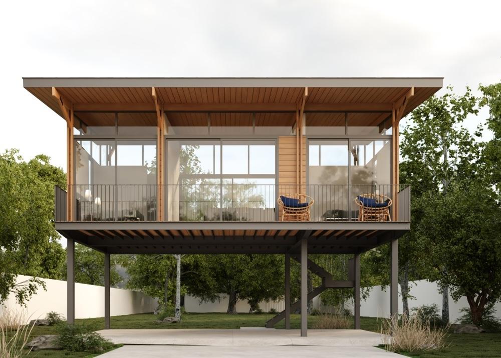 Nhà sàn bê tông 150 triệu đẹp, đơn giản, hiện đại