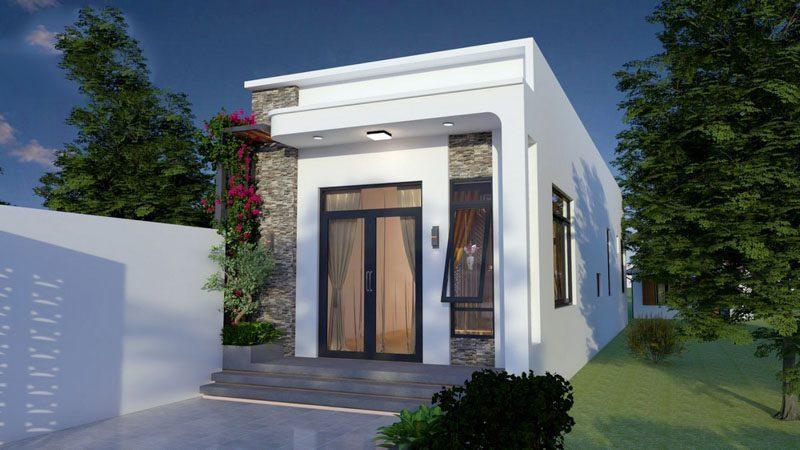 Mẫu nhà cấp 4 đẹp 5x20 2 phòng ngủ hiện đại, không gian tối ưu và tiết kiệm chi ph