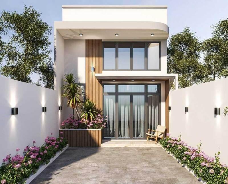 Nhà cấp 4 2 phòng ngủ có gác lửng phối cảnh sang trọng, hợp xu hướng