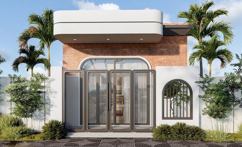 Thiết kế nhà cấp 4 2 phòng ngủ 6x12m đẹp, tiết kiệm chi phí