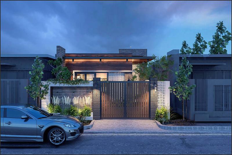 Mẫu nhà cấp 4 giá 500 triệu mái bằng đẹp, trẻ trung, hợp xu hướng