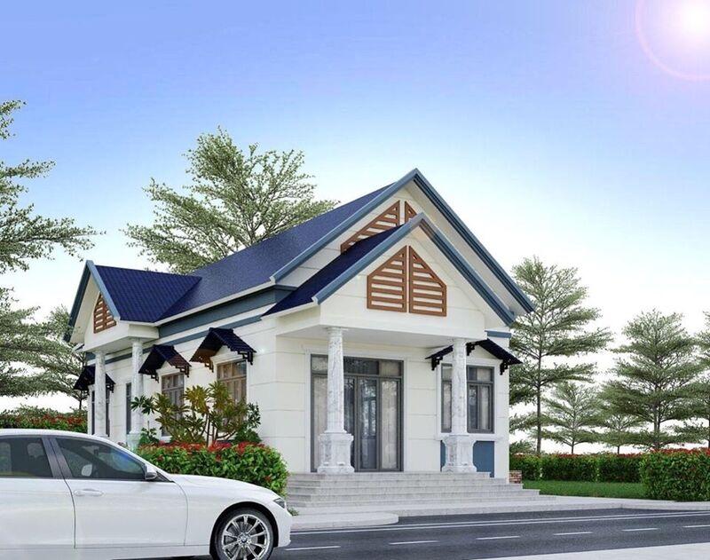 Mẫu nhà cấp 4 mái Thái 3 phòng ngủ diện tích 5×20 tiện nghi, đáp ứng nhu cầu sống hiện đại