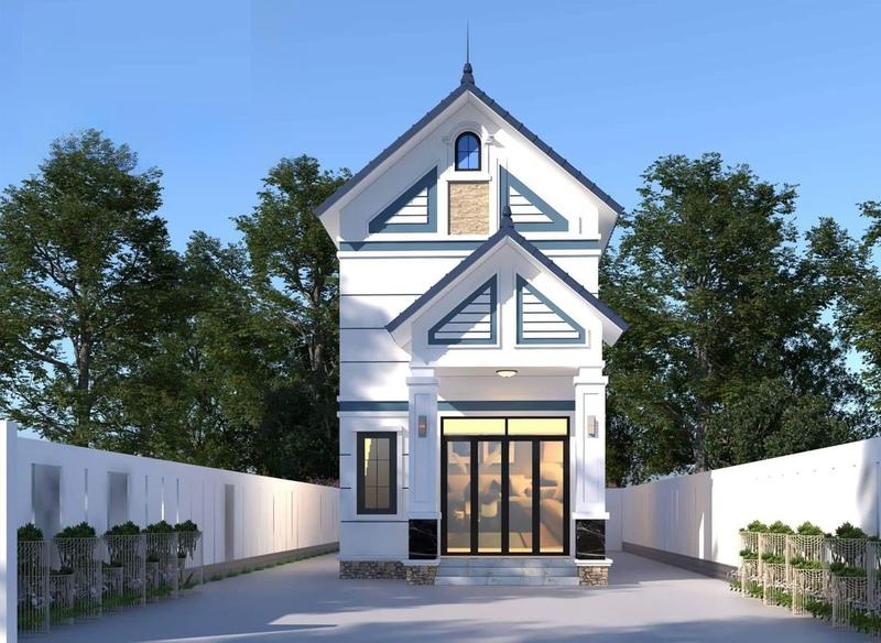 Mẫu nhà cấp 4 mái Thái 5×20 có gác lửng hiện đại, phù hợp gia đình trẻ