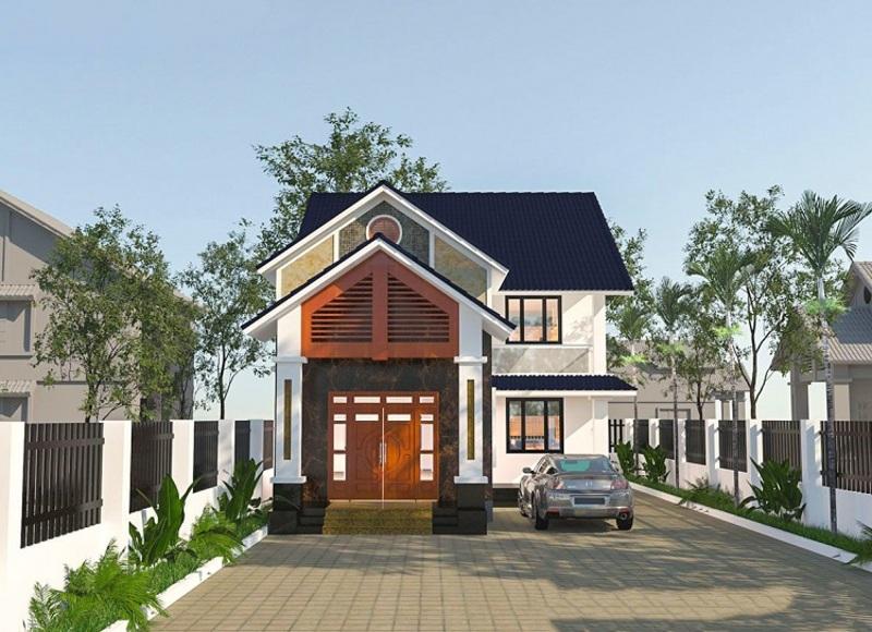 Mẫu nhà cấp 4 mái Thái 5×20 có gara ô tô sang trọng, thoáng đãng