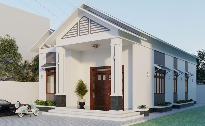 Phân chia không gian nhà cấp 4 mái Thái 5x20 hợp lý, khoa học