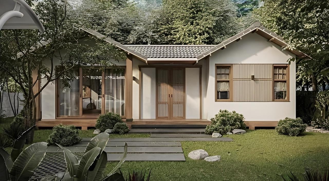 Mẫu nhà chữ U cấp 4 nông thôn đẹp, phù hợp đất rộng, chi phí hợp lý