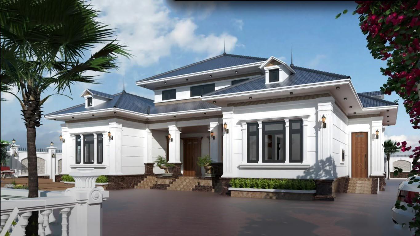 Mẫu nhà chữ U mái Nhật bề thế, sang trọng và đầy ấm cúng