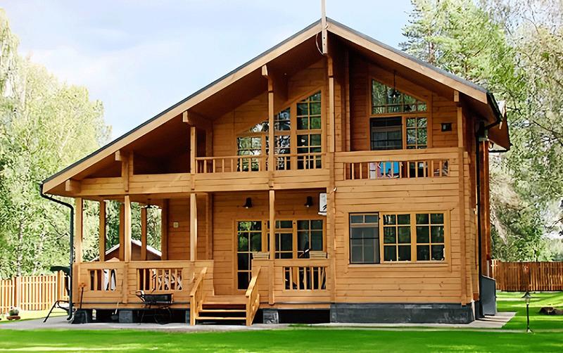 Mẫu nhà gỗ 2 tầng đẹp, gần gũi với thiên nhiên