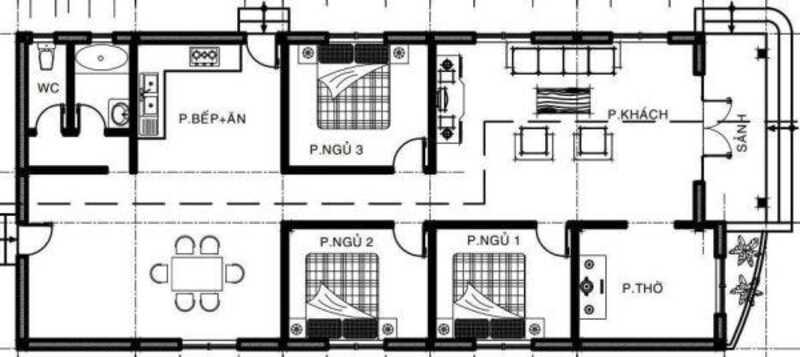 Tầng 2 tại nhà lắp ghép 2 tầng là nơi dành cho sinh hoạt cá nhân và không gian thờ cúng