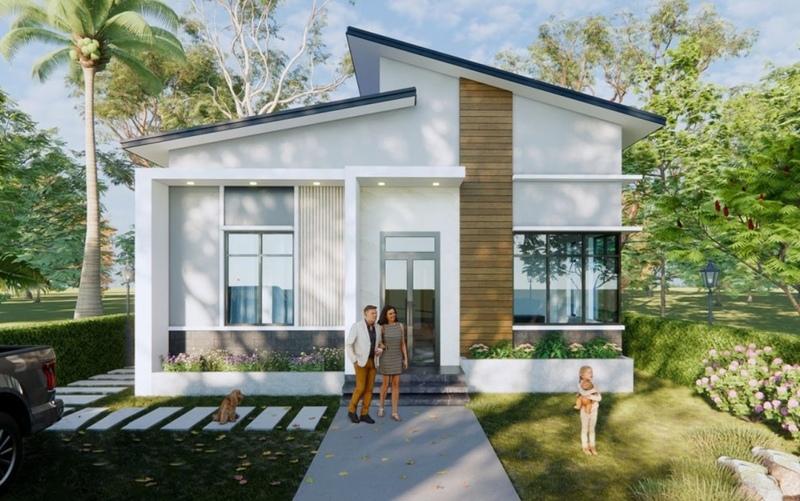 Mẫu nhà cấp 4 mái lệch 4 phòng ngủ thanh lịch tinh tế mọi góc nhìn