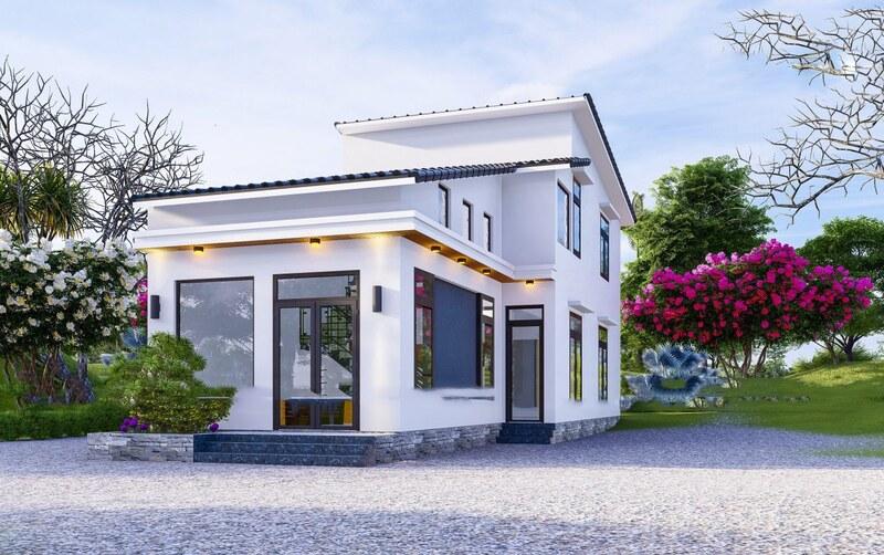 Mẫu nhà mái lệch 4 phòng ngủ lý tưởng, phù hợp mọi miền