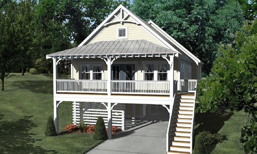 Nhà sàn bê tông rẻ đẹp mà vẫn đầy đủ công năng