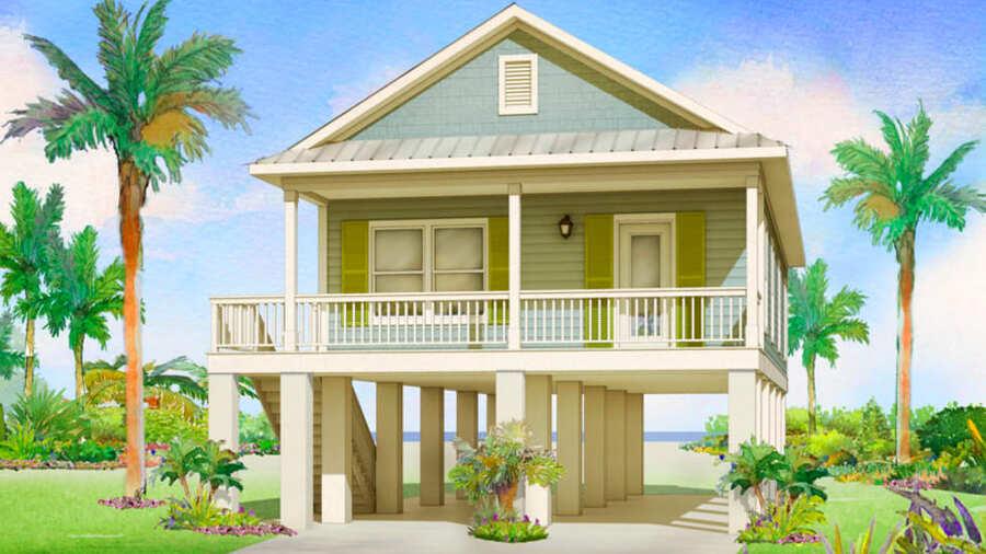 Nhà sàn bê tông giá rẻ đẹp, thiết kế đơn giản