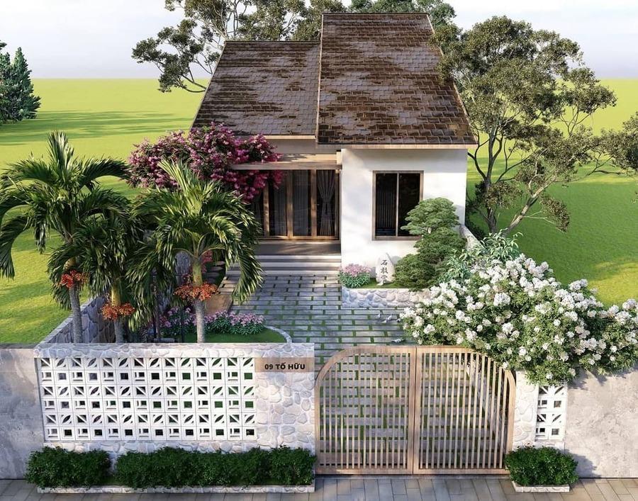 Mẫu thiết kế sân vườn nhỏ trước nhà đẹp, ấn tượng, thu hút