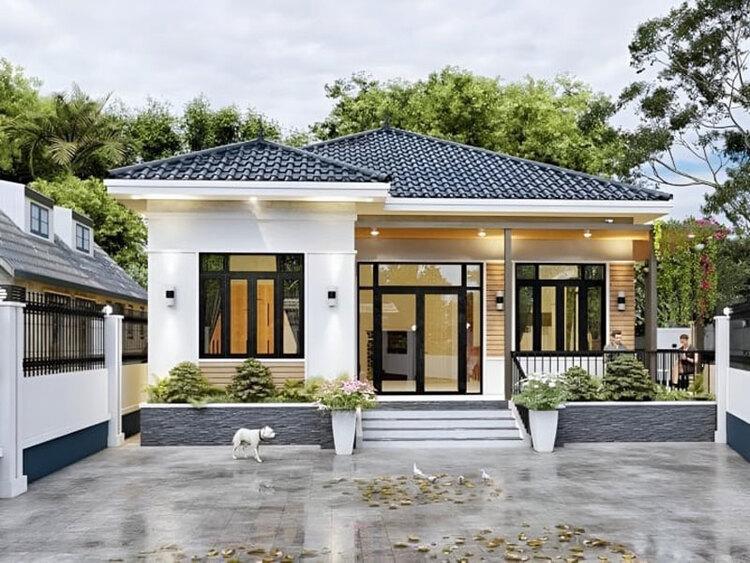 Mẫu nhà cấp 4 nông thôn 500 triệu đơn giản, hiện đại, tiện nghi