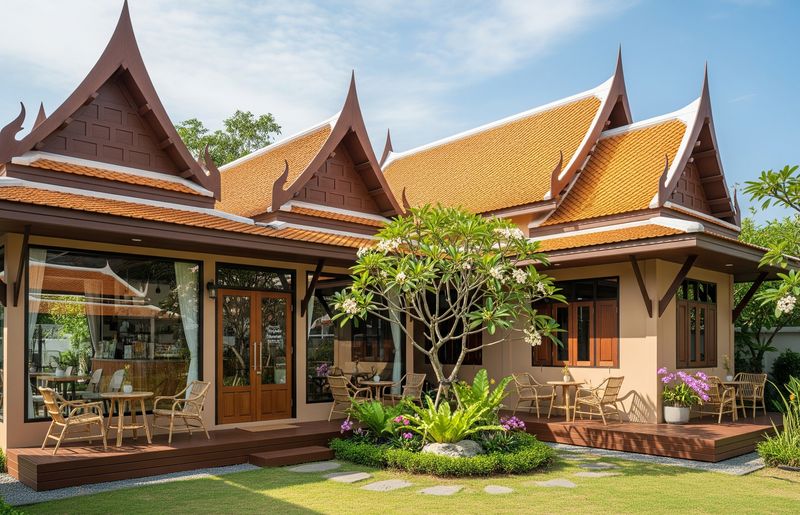 Mẫu nhà cấp 4 mái Thái 8x12m kết hợp kinh doanh tiết kiệm chi phí, dễ thi công