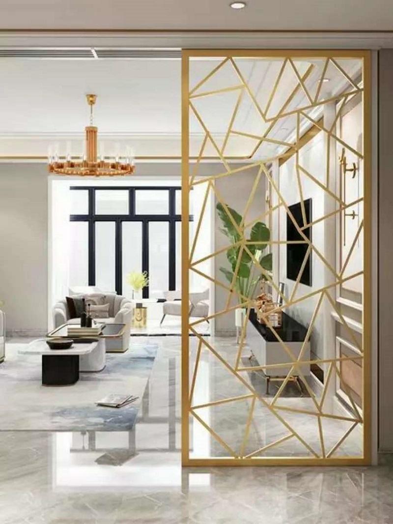 Mẫu vách ngăn phòng khách đơn giản mang vẻ đẹp tinh tế, hiện đại