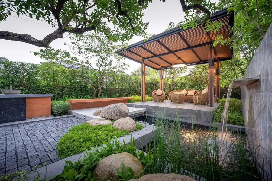 Nhà chòi sân vườn giá rẻ bằng tre nứa trúc