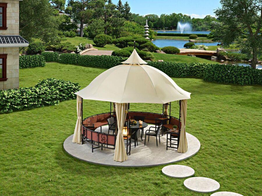 Nhà chòi sân vườn mái vòm - Gazebo (chòi lắp ghép)