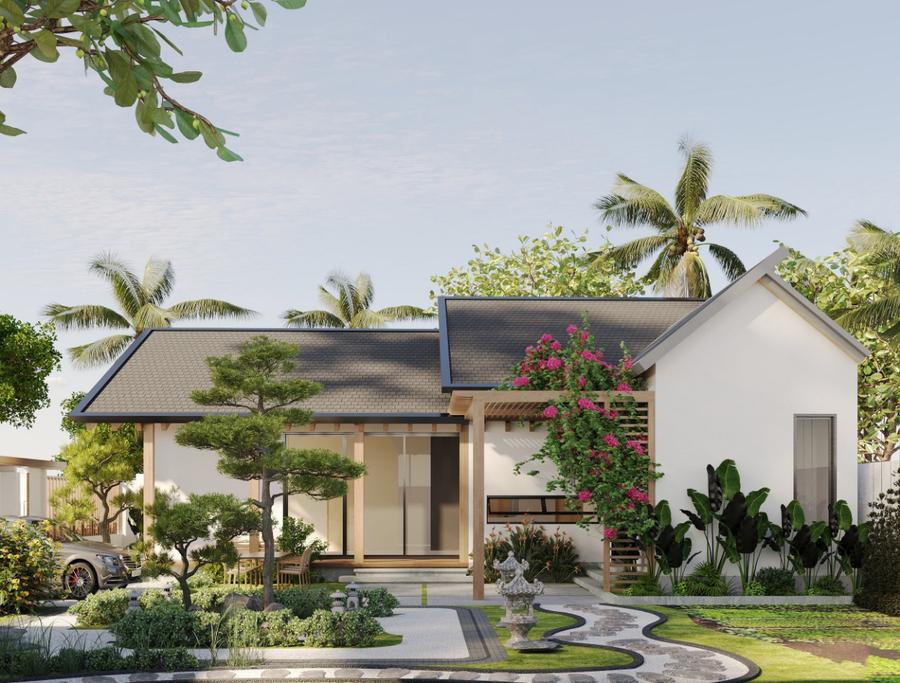 Mẫu nhà vườn nhỏ đẹp cấp 4 mộc mạc nhưng đầy sức hút