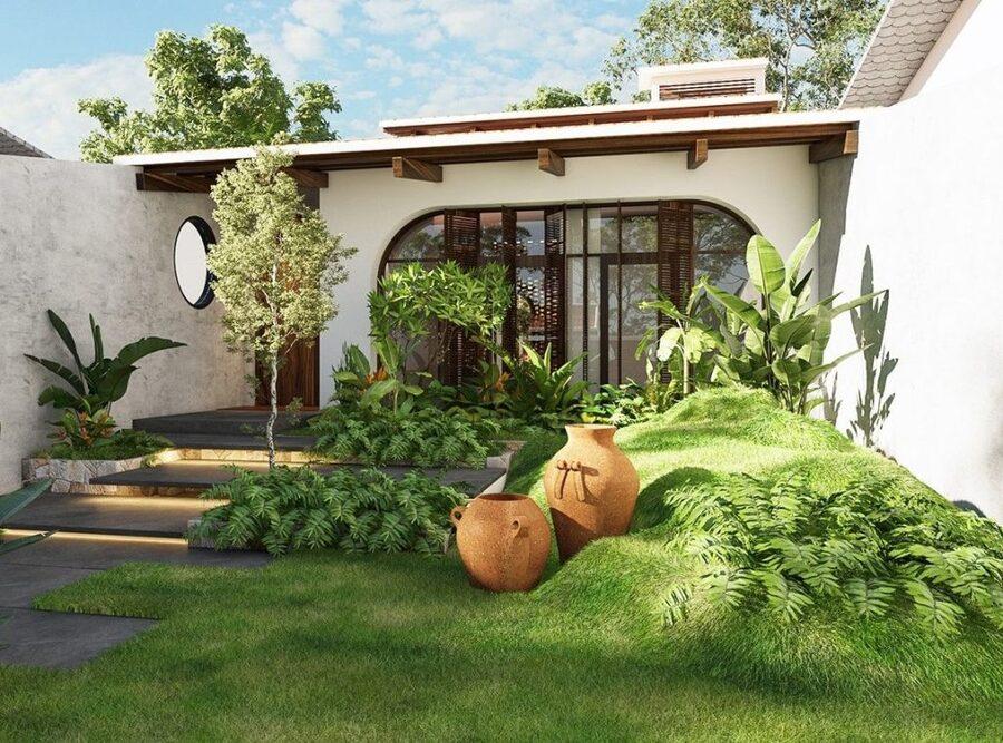 Mẫu nhà vườn nhỏ đẹp cấp 4 đơn giản, tinh tế từng đường nét