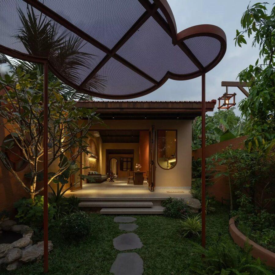 Mẫu nhà vườn nhỏ đẹp phong cách đơn giản, yên bình, mộc mạc