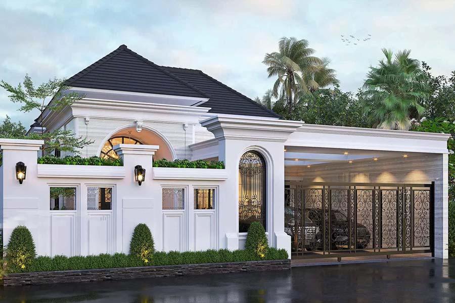 Mẫu thiết kế nhà vườn nhỏ đẹp phong cách tân cổ điển ấn tượng, đẳng cấp