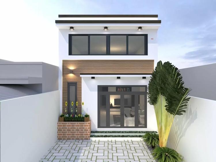 Mẫu nhà cấp 4 gác lửng 200 triệu thiết kế mái bằng sang trọng ở nông thôn