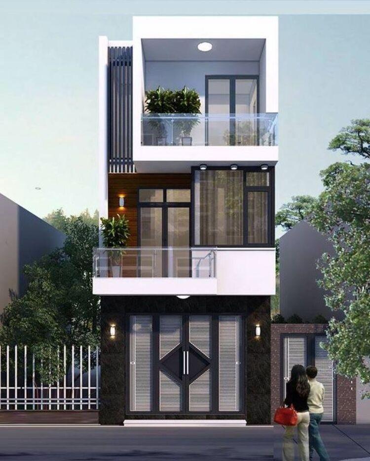Mẫu mẫu nhà ống đẹp 3 tầng 4m dài 18m đơn giản mà vẫn nổi bật