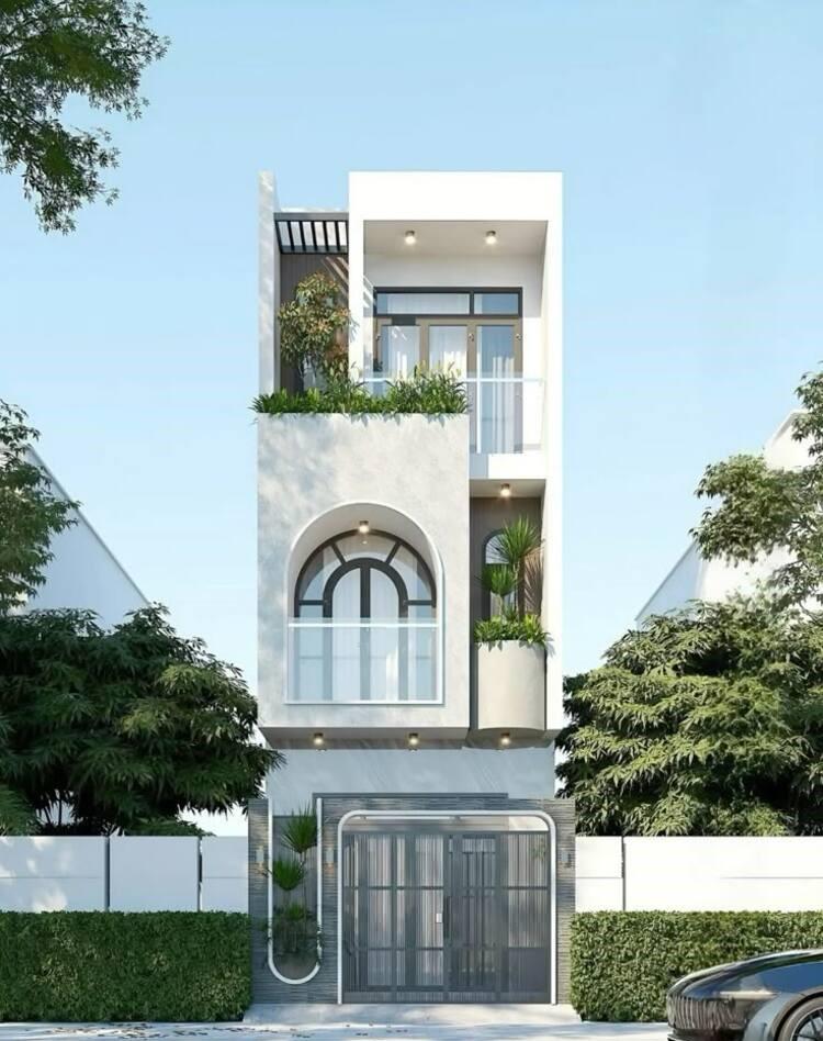 Mẫu nhà ống đẹp 3 tầng 4m có 3 phòng ngủ rộng rãi, đảm bảo sự riêng tư cho các thành viên