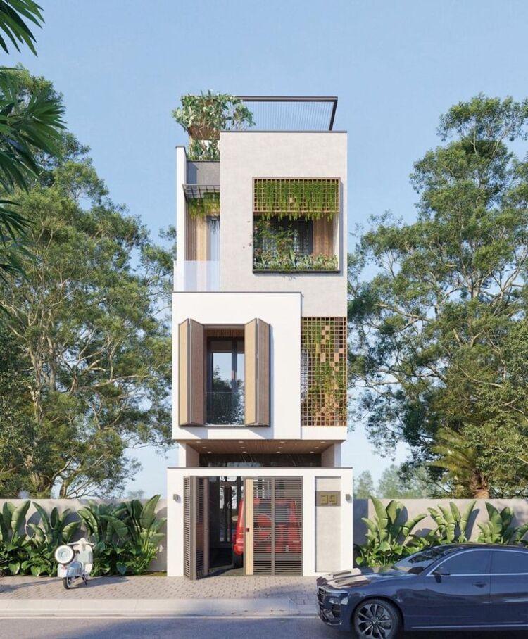 Mẫu nhà ống đẹp 3 tầng 4m có 3 phòng ngủ thoáng đãng và tối ưu diện tích