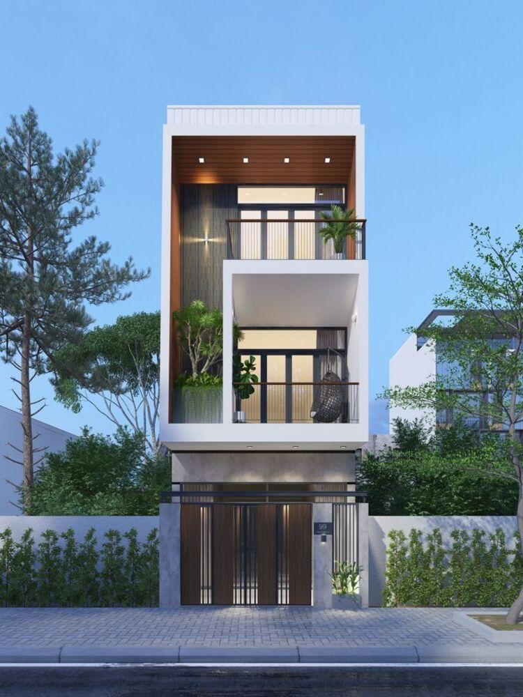 Mẫu nhà ống đẹp 3 tầng 4m mái bằng đáp ứng tốt nhu cầu sinh hoạt và thẩm mỹ của gia đình hiện đại