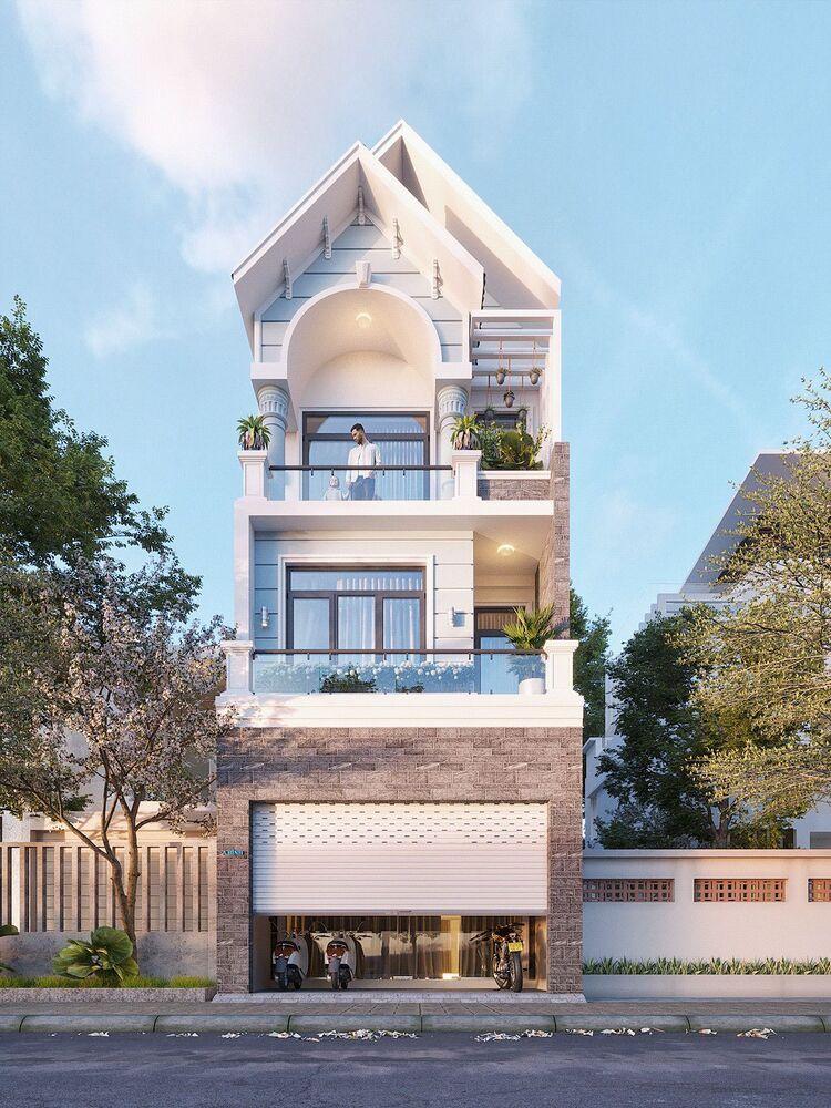 Mẫu nhà ống đẹp 3 tầng 4m mái Thái là gợi ý hoàn hảo cho những ai muốn sở hữu ngôi nhà hiện đại, tiện nghi