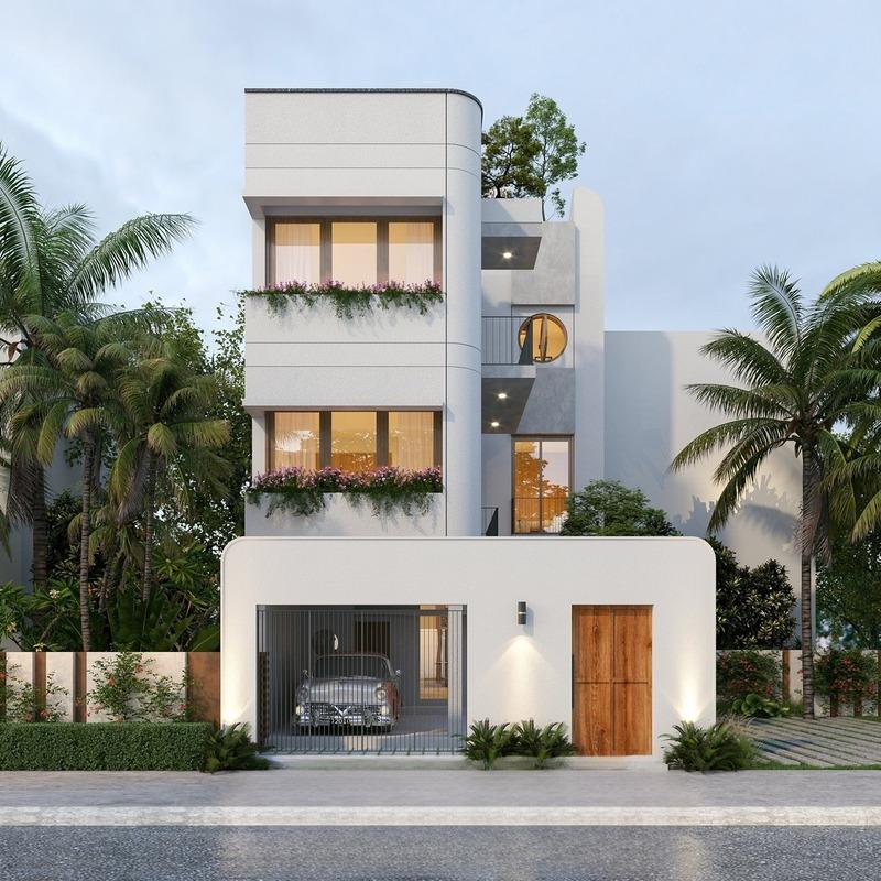 Mẫu nhà ống đẹp 3 tầng 5m có 4 phòng ngủ ấn tượng, độc đáo