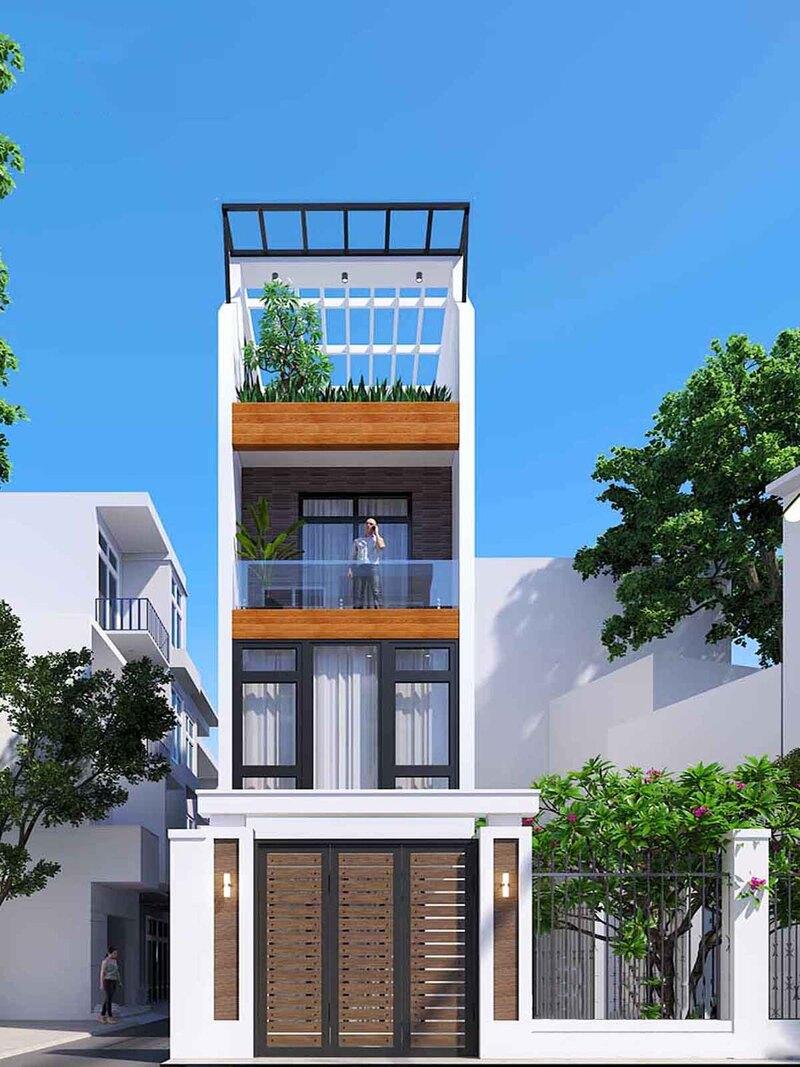 Mẫu nhà ống 3 tầng mặt tiền 5mx18m có thiết kế ấn tượng, mới lạ