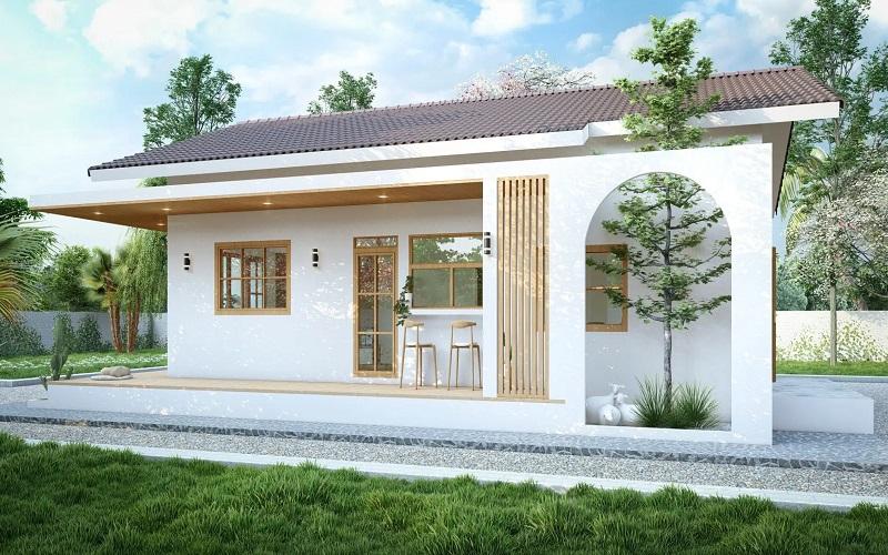 Mặt tiền nhà cấp 4 đẹp hiện đại theo phong cách Nhật