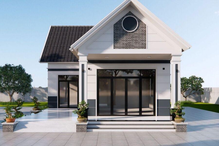 Mẫu nhà mái Thái 1 tầng 40m2 phù hợp với những lô đất có diện tích hạn chế