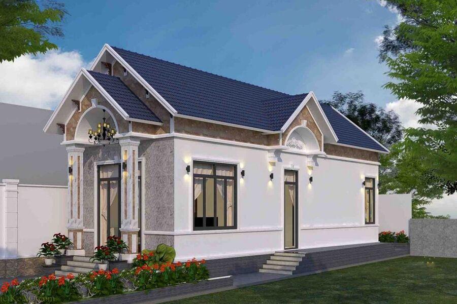 Nhà mái Thái 1 tầng 500 triệu tối giản, tiết kiệm chi phí