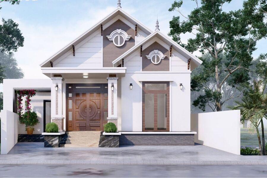 Nhà 1 tầng mái Thái 60m2 kết hợp hoàn hảo giữa vẻ đẹp truyền thống và hiện đại 