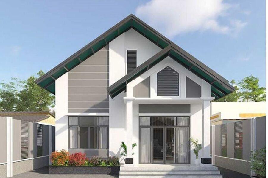 Thiết kế nhà 1 tầng mái Thái 60m2 thanh lịch, cực kỳ thoáng đãng